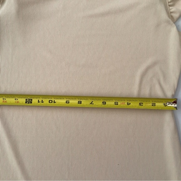 Chic Beige Ruffle Sleeve Mini Dress NWOT - Picture 6 of 9